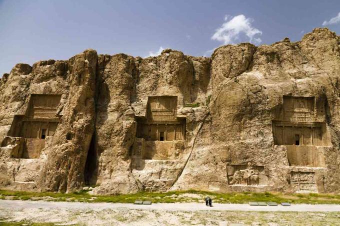 קברים של האימפריה הפרסית של קבצ'ה רוסטאם, מרבדשט, פארס, איראן, אסיה